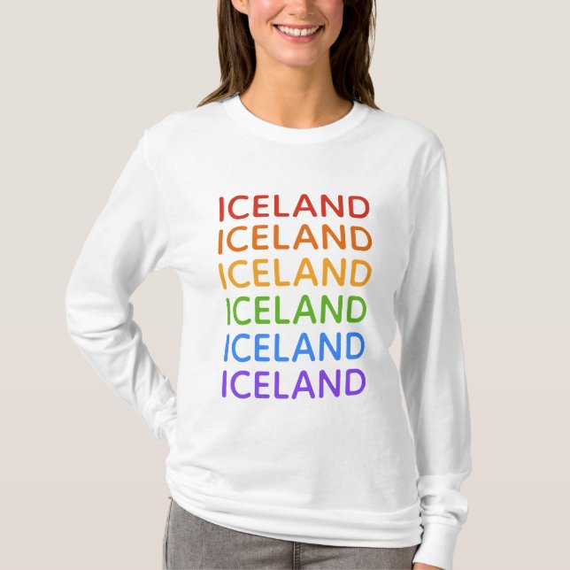 Regnbågsskjortor och Island Tee (Framsida)