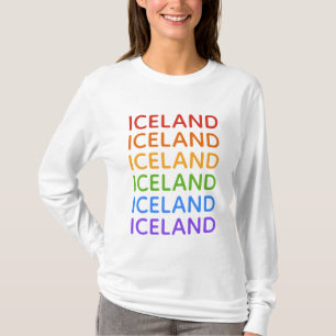 Regnbågsskjortor och Island Tee Shirt