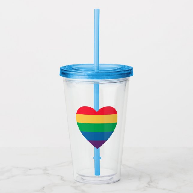 Regnbågssköldpadda Pride Hjärta Take Away Mugg (Framsida)