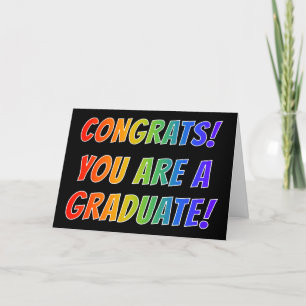 Regnbågsspektrum "GRATULERART! NI ÄR STUDENT!" Kort