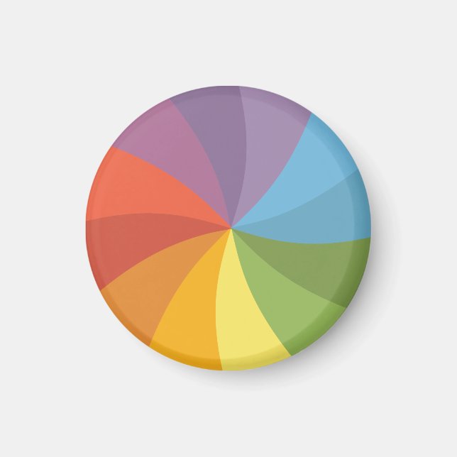Regnbågsspinning Wheel Magnet (Framsidan)