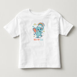 Regnbågssprutande Elefant Anpassad Baby Djur  T Shirt