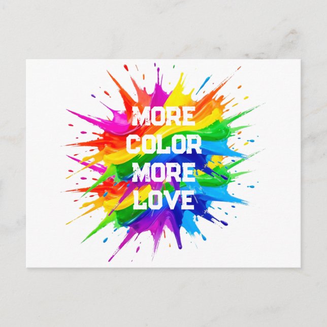 Regnbågsstänk Pride Month-design Helg Vykort (Framsida)