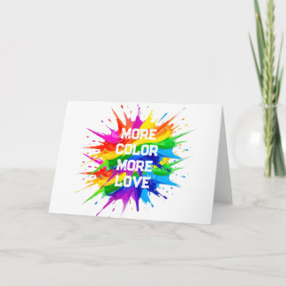 Regnbågsstänk Pride Month-design Helgkort
