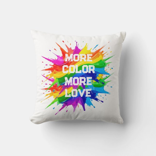 Regnbågsstänk Pride Month-design Kudde (Framsida)