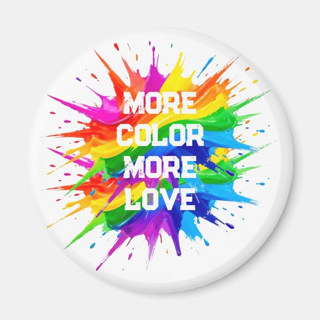 Regnbågsstänk Pride Month-design Magnet (Framsidan)