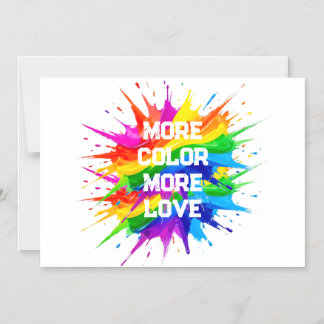 Regnbågsstänk Pride Month-design Magnetisk Inbjudningskort