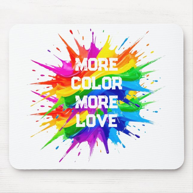 Regnbågsstänk Pride Month-design Musmatta (Framsidan)