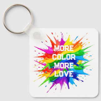 Regnbågsstänk Pride Month-design Nyckelring