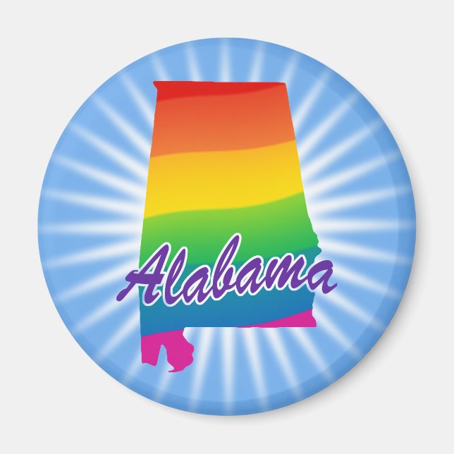 Regnbågsstaten Alabama Magnet (Framsidan)