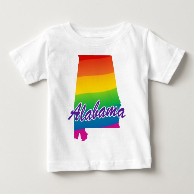 Regnbågsstaten Alabama T Shirt (Framsida)