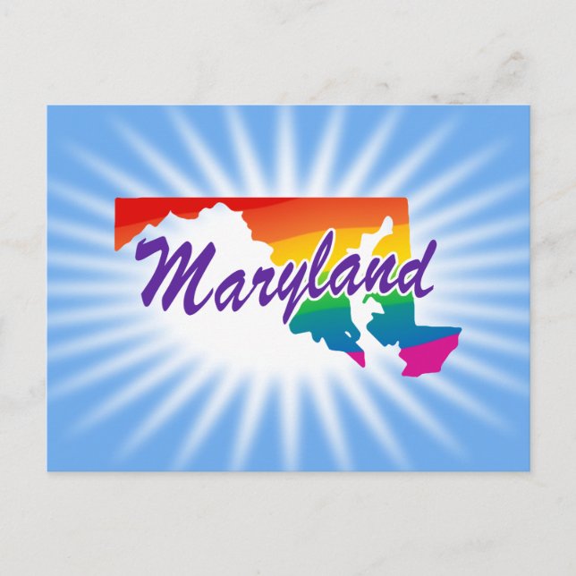 Regnbågsstaten Maryland Vykort (Framsida)