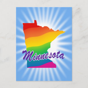 Regnbågsstaten Minnesota Vykort