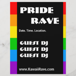 Regnbågsstolthet Anpassade Rave Flyers