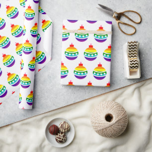 Regnbågsstolthet Bauble Boll Mönster HBTQ jul Presentpapper