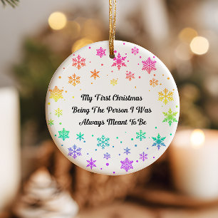 Regnbågsstolthet LGBTQ Högtid Jul Ornament
