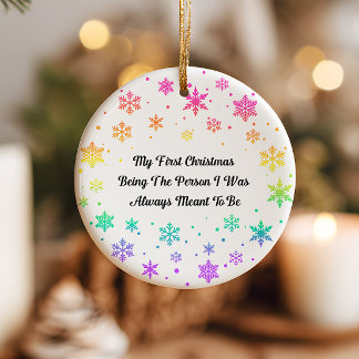 Regnbågsstolthet LGBTQ Högtid Jul Ornament