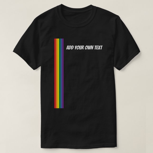 Regnbågsstolthet Personlig Textmall T Shirt (Design framsida)