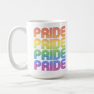 Regnbågsstolthet Retro Kaffemugg