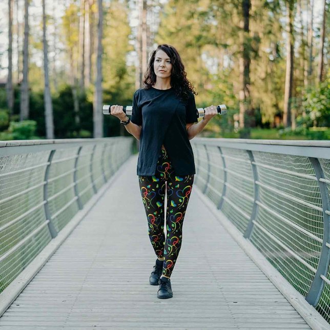 Regnbågsstolthet Sammanflätade hjärtan Leggings (Skapare uppladdad)