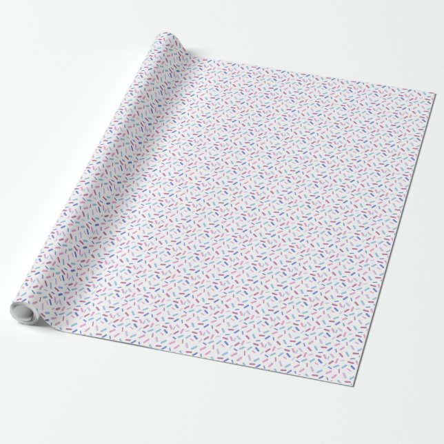 Regnbågsströssel Bigender Pride Flagga Presentpapper (Utrullad)