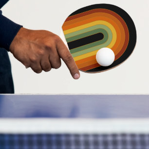 Regnbågssvart, tuggad retro-seventiler pingisracket