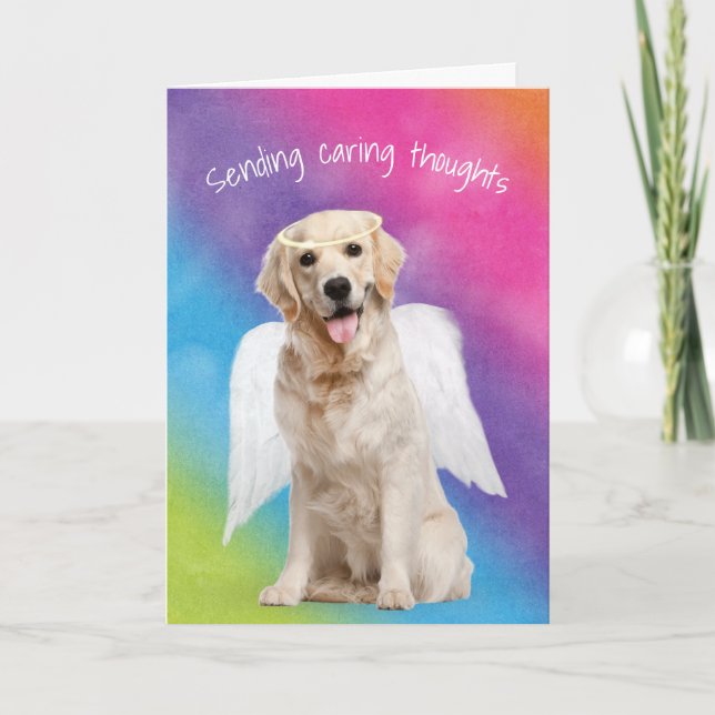 Regnbågssympati Golden Retriever Förlust av sällsk Kort (Framsida)