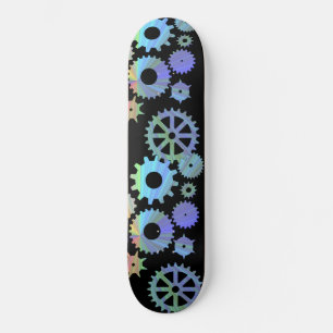 Regnbågsteampunk i metall mini skateboard bräda 18,5 cm
