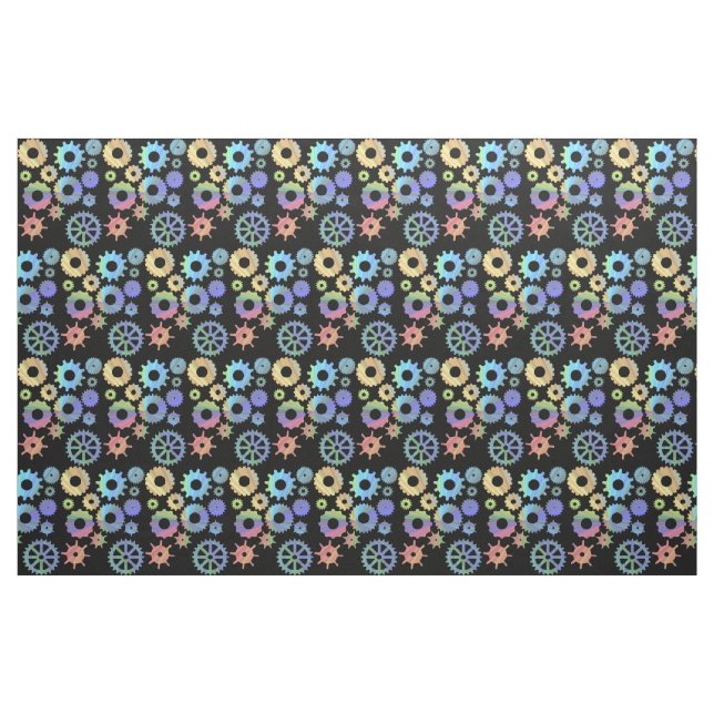Regnbågsteampunk metall tyg (Fat Quarter)