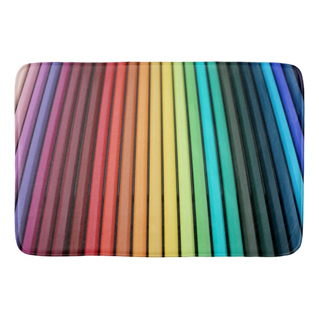 Regnbågstift - Vibrant Artists samling Badrumsmatta (Framsidan)