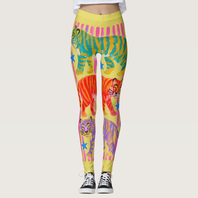 regnbågstigerdrömmar leggings (Framsida)