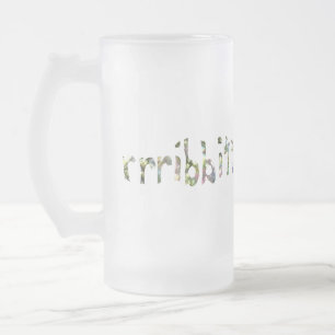 Regnbågstilt glasutseende Grodling Frostat Ölglas