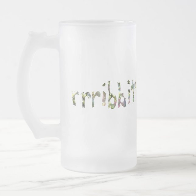 Regnbågstilt glasutseende Grodling Frostat Ölglas (Vänster)