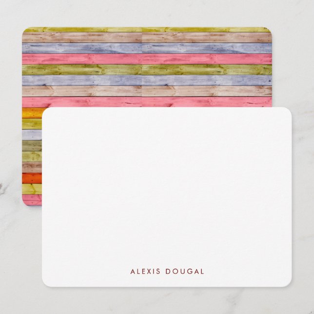 Regnbågsträdkornig Personlig Stationeri Anteckningskort (Fram/baksida)