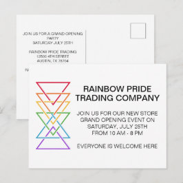 Regnbågstriangel Logotyp HBTQ Affärsmarknadsföring Vykort
