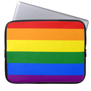 Regnbågstrimlad hbt-Pride Laptop Fodral