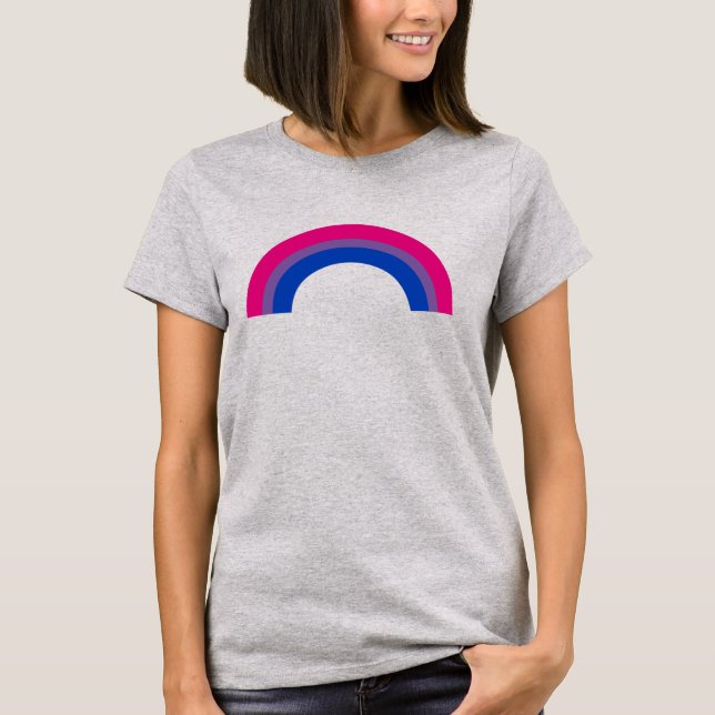 Regnbågströja för bisexuell stolthet t shirt (Framsida)