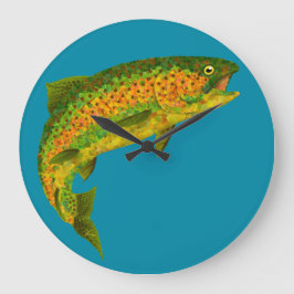 RegnbågsTrout aspen 4 Stor Klocka