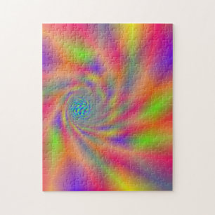 Regnbågstunneln Spiral Hål, omöjlig Mönster Pussel
