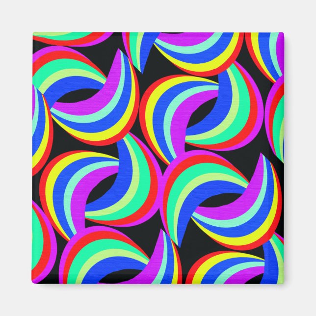 Regnbågsutskrift Magnet (Framsidan)