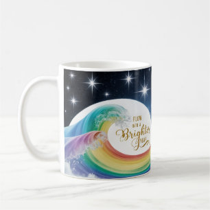 Regnbågsvåg Ljuvligare År Inspirerande Klassiker Kaffemugg