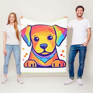 Regnbågsvalps kärlek fleecefilt