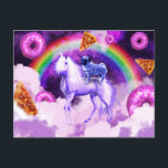 Regnbågsvamp i rymden som kör enhörning vykort<br><div class="desc">Regnbågpug i rymden på ett enmajsungsdjur i hund,  unicorns vackra mytstuga,  hästfantasi himmel galaxy,  rymdkosmos naturvetenskap universum,  donut cookie söt,  gullfärfull lunch,  schaktfull pizza fast,  matpuggpuggar kärlek-valpen,  lycklig-doggy lustigt,  djurpug unicorn.</div>