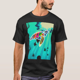 Regnbågsvampar i havets Färgad T Shirt