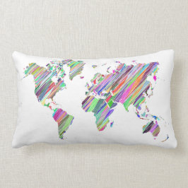 Regnbågsvärldskarta Lumbarkudde