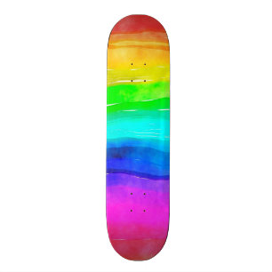 Regnbågsvattenfärg Mini Skateboard Bräda 18,5 Cm