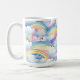 Regnbågsvattenfärgskopp Kaffemugg