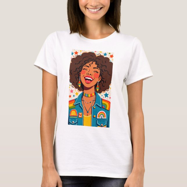 Regnbågsvibbar T Shirt (Framsida)