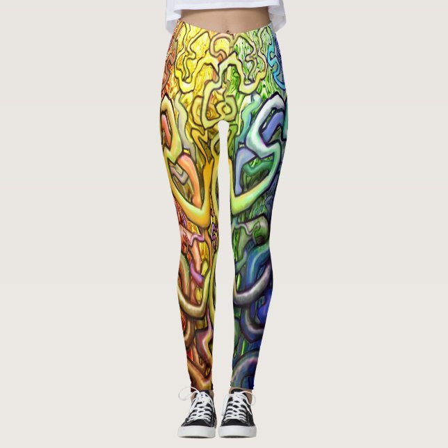 Regnbågsviner Leggings (Framsida)