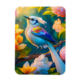 Regnbågsvingad Jay-fantasyfågel Magnet